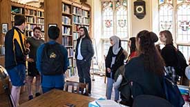 Year 12 students visit Balliol Library during a Taster Day