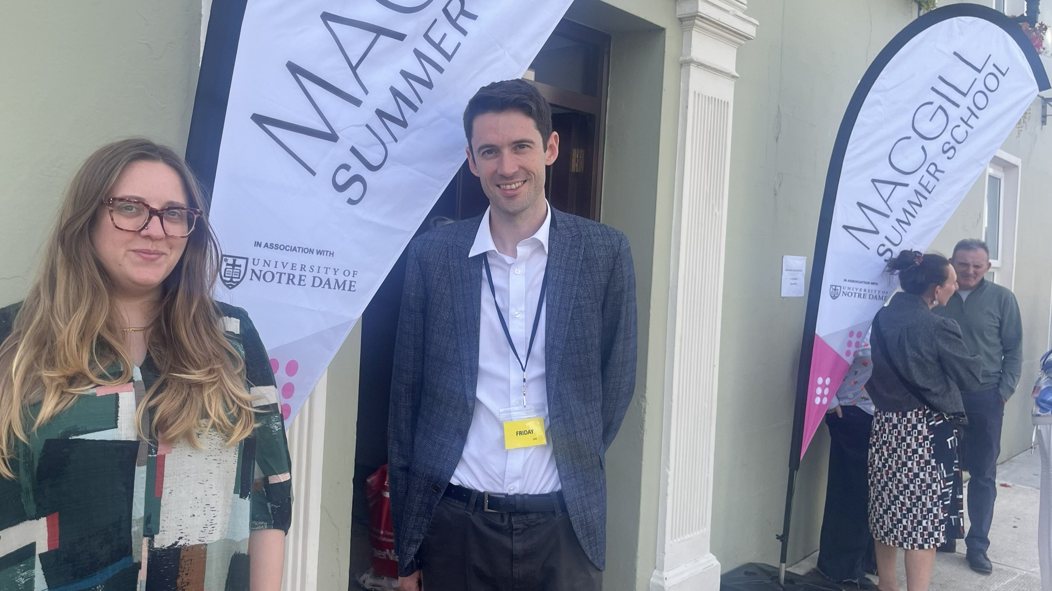 Conor Kelly and Susie Deedigan at MacGill Summer School